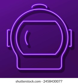 astronaut neon sign, modern glowing banner design, colorful modern design trend on black background. Vector illustration.