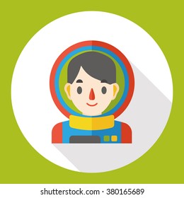 astronaut occupation character flat icon