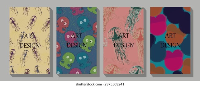 astronaut octopus surrealism psychedelic illustration Hand drawn vector seafood illustration. 