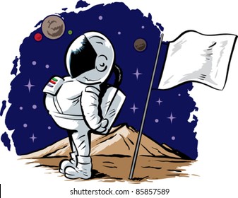 Astronaut on an alien planet