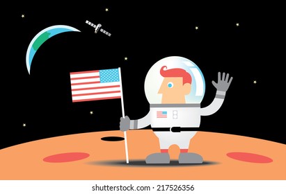 astronaut on the moon