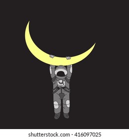 astronaut on the moon