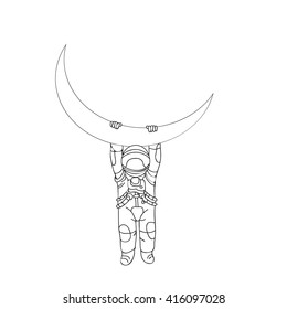 astronaut on the moon