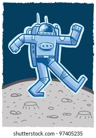 Astronaut on Moon