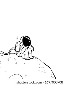 astronauta en el doodle lunar