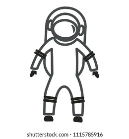 Astronaut on space Icon. Signs, symbols collection, simple icon for websites, web design, mobile app On White Background eps10