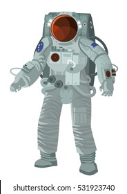 astronaut on spacesuit walking standing