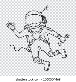 Astronaut on a transparent background