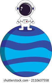 astronaut on an unknown planet