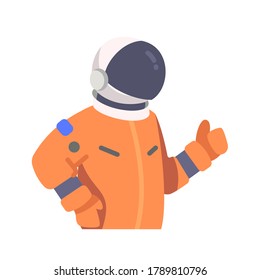 Astronaut With Orange Spacesuit For Sience, Space, And Galaxy Element