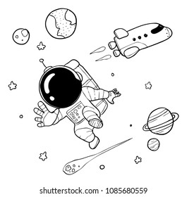 Astronaut in outer space
