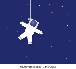 The astronaut in outer space