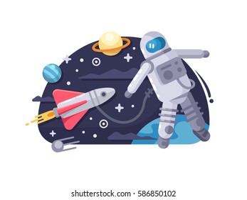 Astronaut in outer space