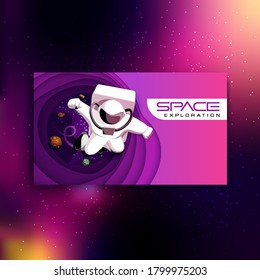  Astronaut in outer space. Abstract space illustration.Futuristic illustration for placards, banners, presentations and other.