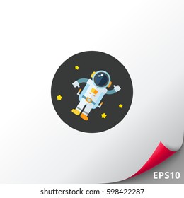 Astronaut in Outer Space Icon