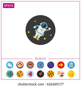 Astronaut in Outer Space Icon