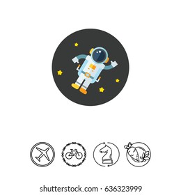 Astronaut in Outer Space Icon