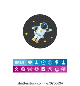 Astronaut in Outer Space Icon