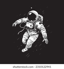 An astronaut in outer space illustration template design