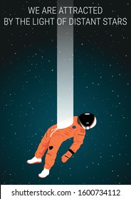 Astronaut in Outer Space Poster