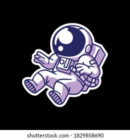 The astronaut outer space sticker