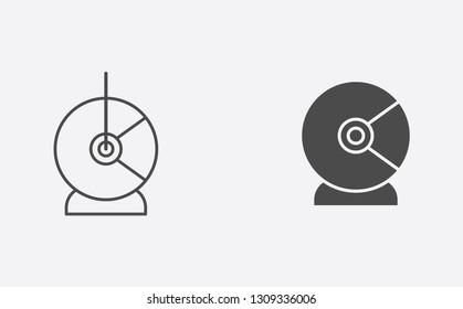 Astronaut outline and filled vector icon sign symbol