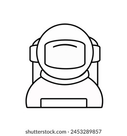 Astronaut outline icon design template. Vector illustration.