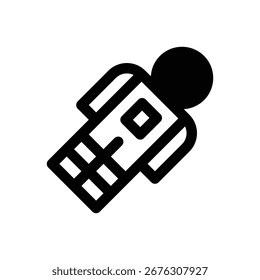 Astronaut. Outlined stroke vector icon with black-filled details.