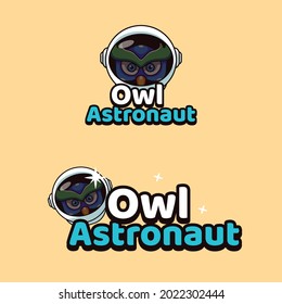 Astronaut Owl mascots illustration modern style