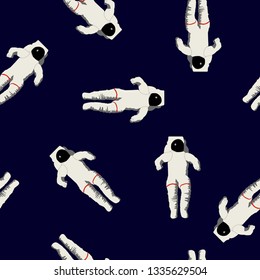 astronaut pattern realistic vector illustration