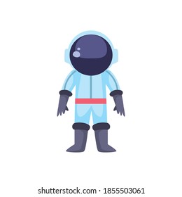 astronaut, person with spacesuit on white background vector illustration design