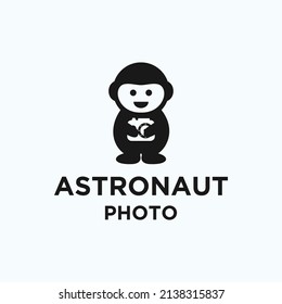 Astronautenfoto-Logo oder Weltraumlogo