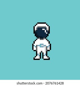 Astronaut In Pixel Art Style