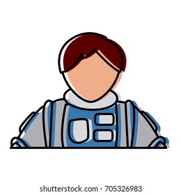 astronaut portrait in space suit helmet