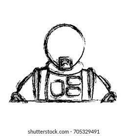 astronaut portrait in space suit helmet