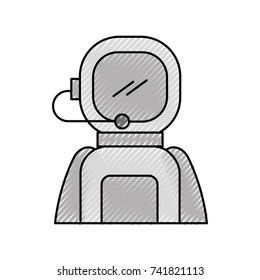 astronaut portrait in space suit helmet