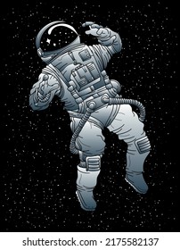 astronaut positive perfect for kids graphic design