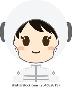 um astronauta ícone profissional feminino