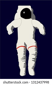 astronaut realistic vector illustration isolated 
