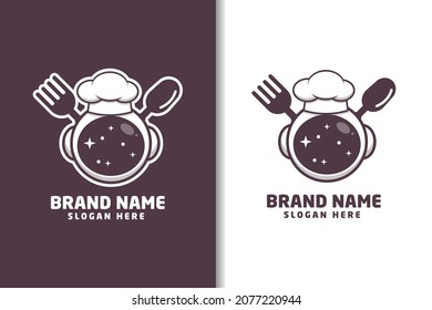 logo del restaurante astronauta. Adecuado para su negocio o empresa.