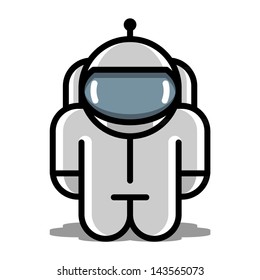astronaut robot toy. vector icons