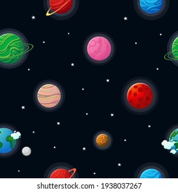 Astronaut with rocket and alien in the open space
