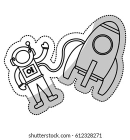 astronaut rocket exploration outline