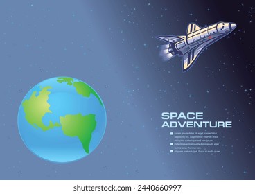 Astronaut rocket in space expedition.