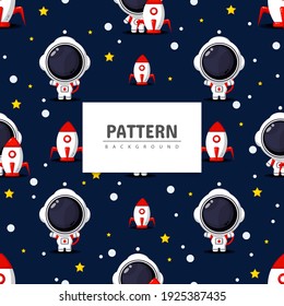 Astronaut Seamless Pattern Vector Design