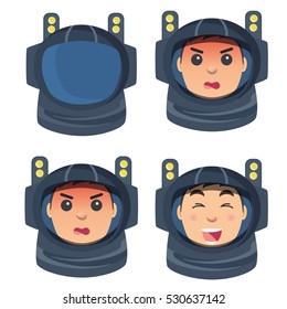 astronaut set of emotions