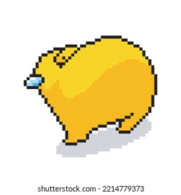 Illustration von Person, die sich den Hintern schüttelt, Pixelkunst-Mem