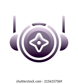 astronaut shuriken gradient logo design template icon