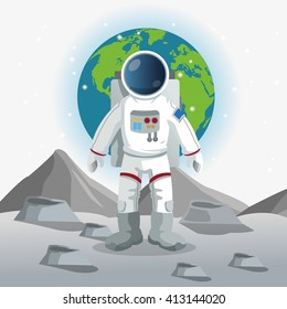 Astronaut sign. space concept. cosmos icon