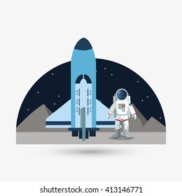 Astronaut sign. space concept. cosmos icon